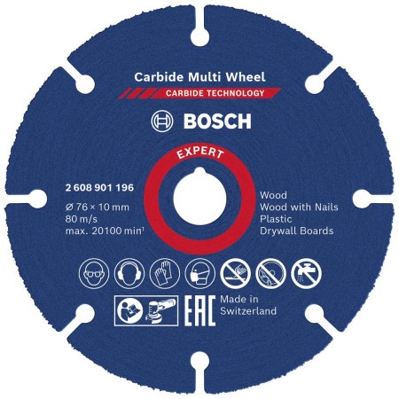 Bosch EXPERT Carbide Multi Wheel rezna ploča 76 x 10mm, pakovanje 1 komad( 2608901196 )