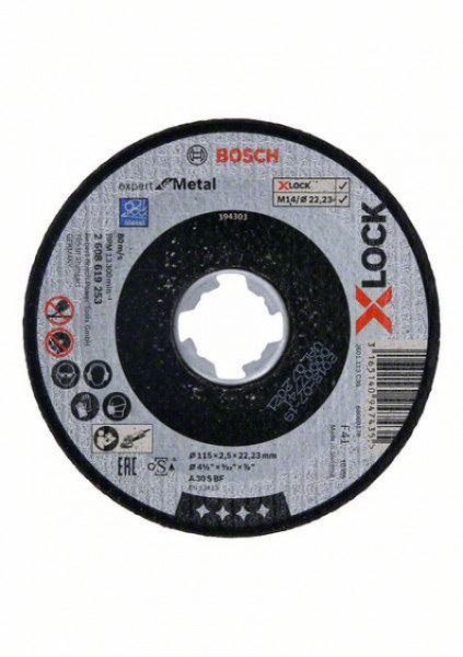 Bosch X-Lock expert for metal 115x2,5x22,23 za ravno sečenje A 30 S BF, 115 mm, 2,5 mm ( 2608619253 )