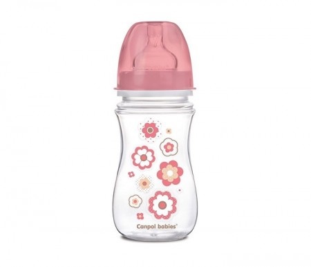 Canpol baby flašica široki vrat antikolik 35/217 Easy start - newborn baby 240ml pink ( 35/217_pin )