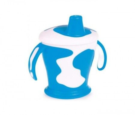 Canpol baby non spill šolja sa ručkama 31/404 250ml Cow - blue ( 31/404_blu ) - Img 1