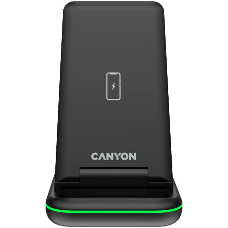 Canyon WS-304, foldable 3in1 wireless charger black ( CNS-WCS304B )