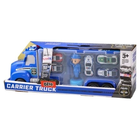 Carrier truck, igračka, kamion za transport autica, plavi ( 862242 )