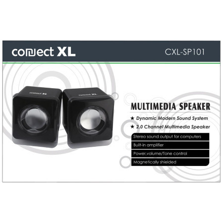 Connect XL zvučnik, set, 2.0, USB 5V, boja crna - CXL-SP101