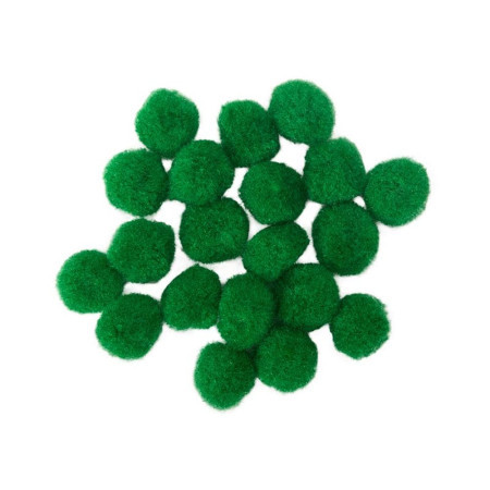 Crafty deco, kraft pom pom, zelena, 20mm, 20K ( 137462 ) - Img 1