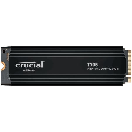 Crucial T705 1TB PCIe Gen5 NVMe M.2 SSD with heatsink ( CT1000T705SSD5 )