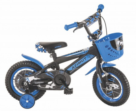 Dečija bicikla 12&quot; AZIMUT plavo-crna ( 12013 ) - Img 1