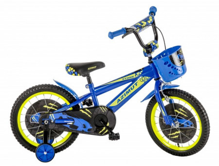 Dečija bicikla 16&quot; AZIMUT plavo-žuti ( 16012 ) - Img 1