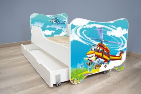 Dečiji krevet 160x80 cm happy kitty+fioka helicpter ( 7460 ) - Img 1