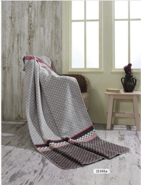 Dekordom ćebe eco blanket 200x230 - 21101c - grey rhombus ( 021527 )-1