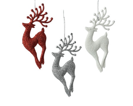 Dekordom novogodišnja dekoracija - hanging reindeer 17cm 516589 - assorted - kmg ( 043362 )