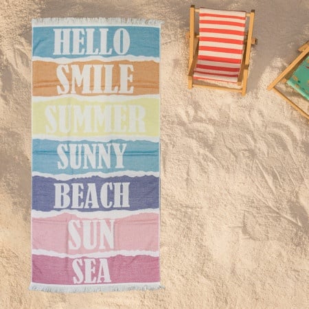 Dekordom plažni peškir beach master 70x140 - hello/smile - hsn ( 024693 )-1