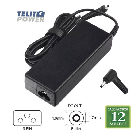 Dell 19.5V-4.62A ( 4.0 * 1.7 - Bullet ) ADP-90LD B 90W laptop adapter ( 3736 ) - Img 1