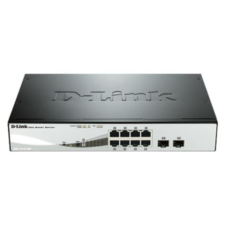 DLink 8-Port Gbps PoE Smart Switch 2xSFP DGS-1210-08P ( 0431169 )