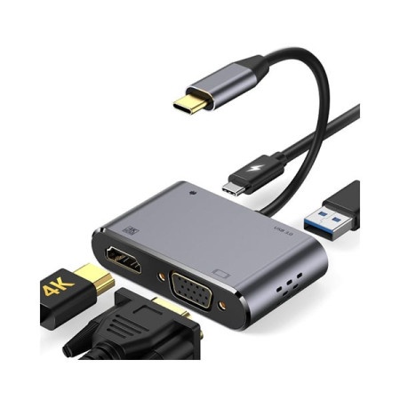 E-green Adapter usb(c)-hdmi+vga+usb3.0+usb(c) ( 56378 )