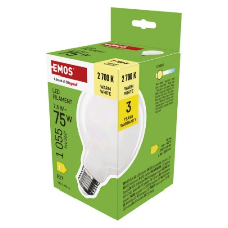 Emos Led sijalica filament globe g125 7,8w(75w) 1055lm e27 ww emos zf2d52 ( 3520 )