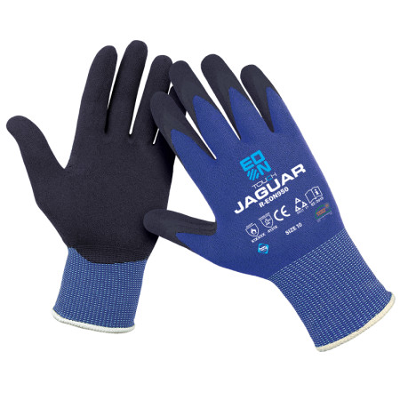 Eon Jaguar zaštitne rukavice , spandeks/penasti nitril, plavo-crne veličina XXL ( 1010430199170005 )