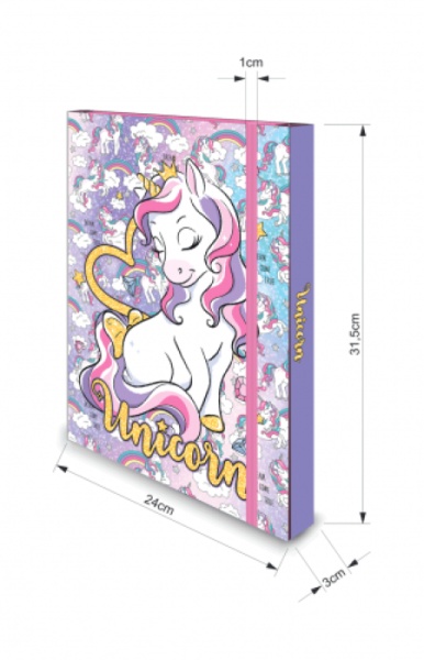 Fascikla sa gumom a4 3d box unicorn op* ( 27721 )