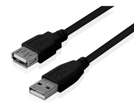 FastAsia kabl USB 2.0 A - USB A M/F (produžni) 1.8m crni