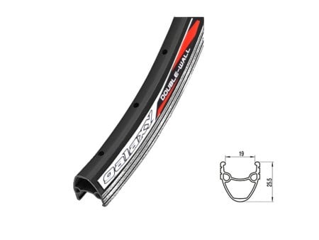 Galaxy Obruč 27.5" 650B aluminijum dupli crni 36 rupa ( 150091 )