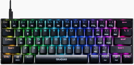 Gamdias Hermes E3 RGB mehanička, crna, blue switch Tastatura