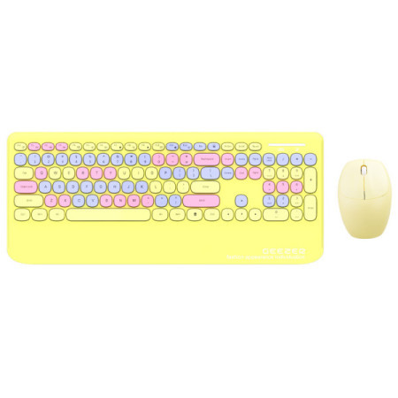 Geezer WL retro set tastatura i miš u limun žutoj boji ( SMK-679395AGYL )