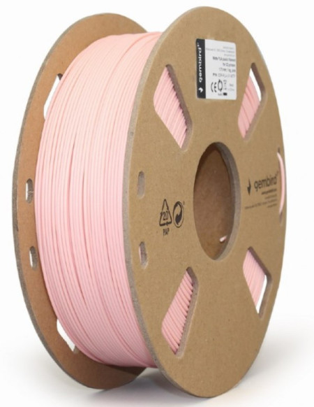 Gembird 3DP-PLA-01-MTP mat PLA filament za 3D stampac 1.75mm, kotur 1KG, pink - Img 1