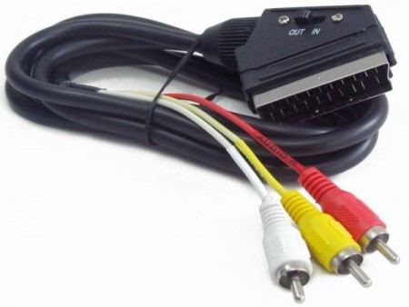 Gembird bidirectional sa prekidacem RCA to SCART audio-video cable, 1.8 m CCV-519-001 - Img 1