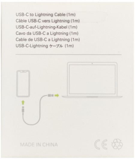 Gembird CCP-AMCM-AMLM-1.0M 20W PD kabl USB-C na Litening, USB3.0, 1m, white (239)