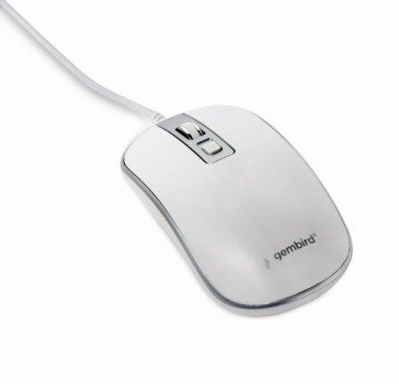 Gembird MUS-4B-06-WS optical mouse, USB, white/silver