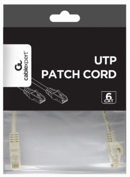 Gembird PP6U-CU-0.25M Mrezni kabl, CAT6 BAKARNI UTP Patch cord 0.25m grey