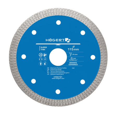 Hogert rezni dijamantni disk 115 mm, za rezanje keramike ( HT6D721 )