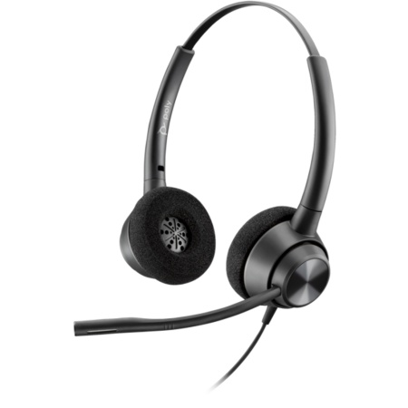 HP Poly EncorePro 320 with Quick Disconnect Binaural Headset TAA, Black, 2yw ( 77T26AA ) -1