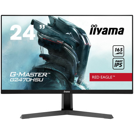 Iiyama 24" ETE fast IPS gaming, g-master red eagle, free-sync premium, 1920x1080@165Hz, 250cdm˛, 1100:1, HDMI, DisplayPort, 0,8ms (MPRT), s