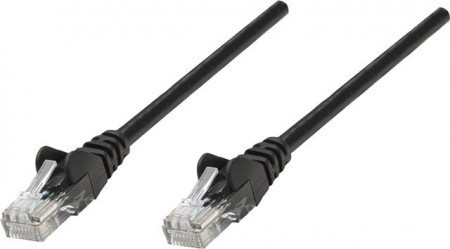 Intellinet Network Cable, Cat6 compatible, CCA, UUTP, PVC, 0.5 m, Black ( 0537155 ) - Img 1