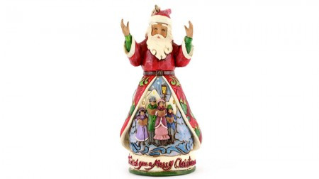 Jim Shore Wish You Merry Xmas Santa Hanging Ornament Figure ( 031716 ) - Img 1