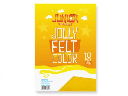 Jolly Color Felt, fini filc, žuta, A4, 10K ( 135020 ) - Img 1