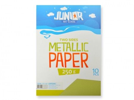 Jolly papir metalik, limeta, A4, 250g, 10K ( 136104 ) - Img 1