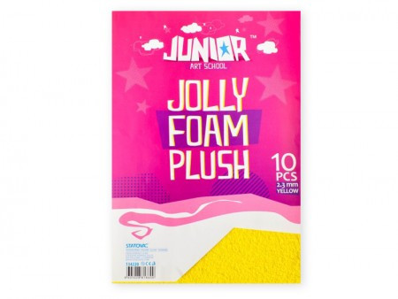 Jolly plush foam, eva pena pliš, žuta, A4, 10K ( 134220 )