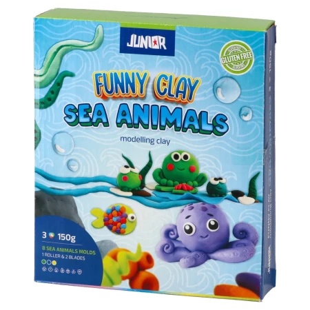 Junior funny clay masa za oblikovanje sa kalupima miks sea animals ( 130799 )