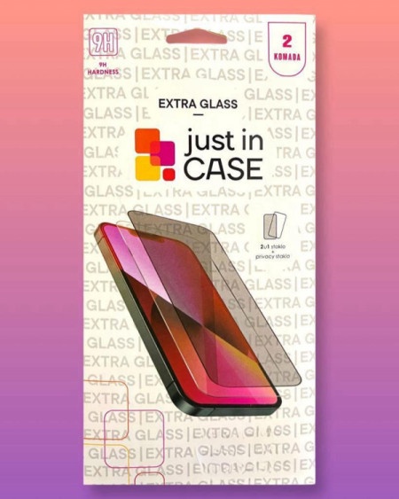 Just in case 2u1 extra glass privacy zaštitna stakla za iPhone 16 Pro ( GLPL117 )
