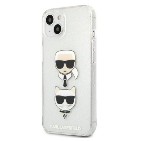 Karl Lagerfeld futrola za iPhone 13 silver glitter karl`s &amp; choupette ( GSM165613 ) - Img 1