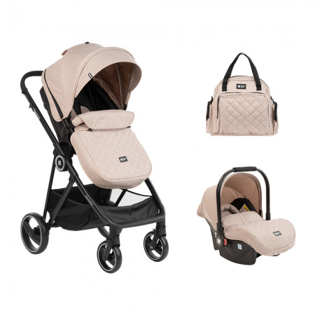 KikkaBoo kolica gianni beige set 2in1 sa autosedištem ( KKB10171 SET )