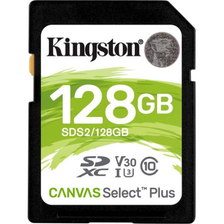 Kingston 128GB, SD canvas select plus UHS-I, U3, V30 ( SDS2/128GB ) - Img 1