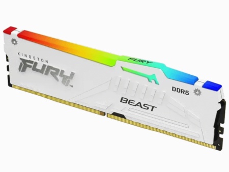 Kingston 16gb/dimm/ddr5/5600mhz/cl40/fury beast rgb/bela Memorija ( KF556C40BWA-16 )