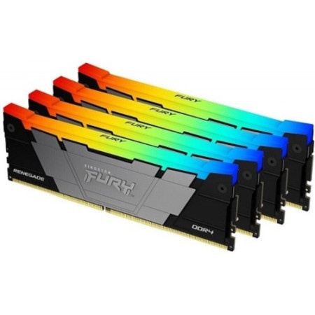 Kingston DDR4 128GB (4x32GB) 3600MHz fury renegade RGB Non-ECC UDIMM, CL18 1.35V, 288-Pin 2Rx8, memory kit, w/RGB heatsink, XMP memorija ( -1