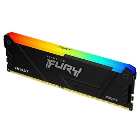 Kingston DDR4 16GB 3200MHz fury beast BEAST RGB Non-ECC UDIMM, CL16 1.35V, 288-Pin 1Rx8, w/RGB Heatsink, XMP memorija ( KF432C16BB2A/16 ) -1