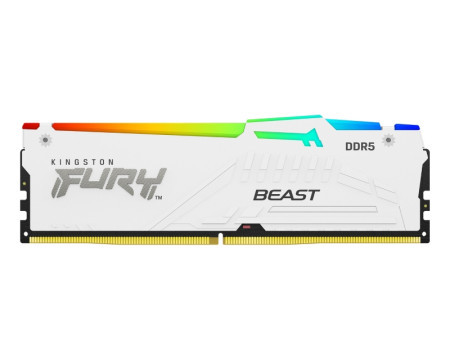Kingston DIMM DDR5 64GB (2x32GB kit) 6000MT/s KF560C40BWAK2-64 fury beast white RGB XMP memorija