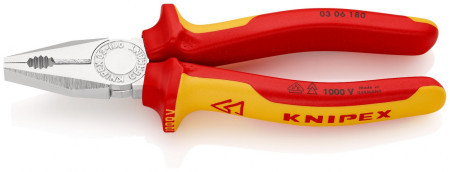 Knipex klešta kombinovana izolovana 1000V VDE 180mm ( 03 06 180 ) - Img 1