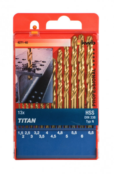 KWB titan HSS set burgija 1.5-6.5 13/1 | za metal, DIN 338 ( KWB 49427140 )