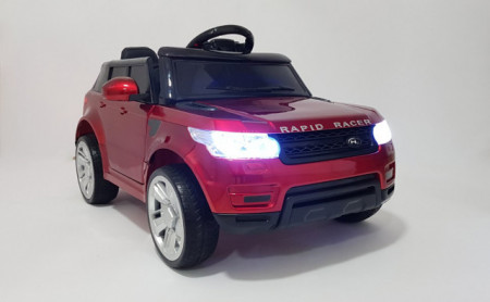 Land Rover Mini - Auto na akumulator sa kožnim sedištem i mekim gumama - Crveni - Img 1